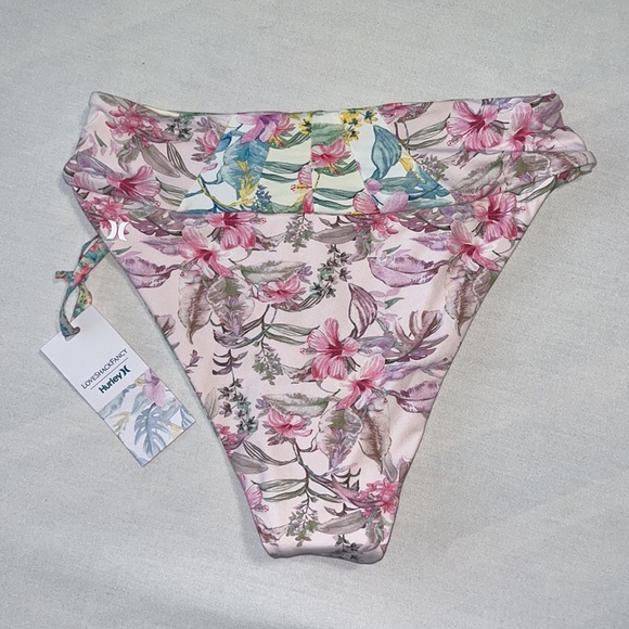 LoveShackFancy Hawaiian Hibiscus Reversible Bikini Bottom Sz M - Picture 5 of 12